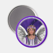 Paarse Soul Magnet Magneet (Voorkant / Achterkant)