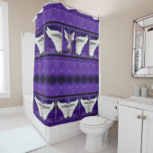 Paarse Soul Shower Curtain Douchegordijn (In situ)