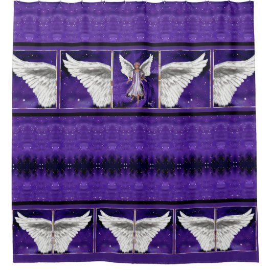 Paarse Soul Shower Curtain Douchegordijn (Voorkant)
