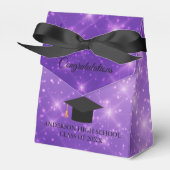 Paarse Sparkle Afstuderen Custom 2025 Chic Party Bedankdoosjes (Voorkant Zijde)
