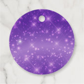 Paarse Sparkle Afstuderen Dank u Graduparty Bedankjes Labels (Achterkant)