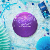 Paarse Sparkle Club Vibe Verjaardagsfeestje Borden Papieren Bordje (Feest)