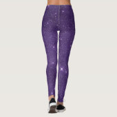 Paarse Sparkle Girly Glam Leggings (Achterkant)