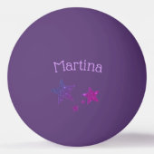 Paarse sparkle Glitter Effect Custom Ping Pong Pingpongballen (Voorkant)
