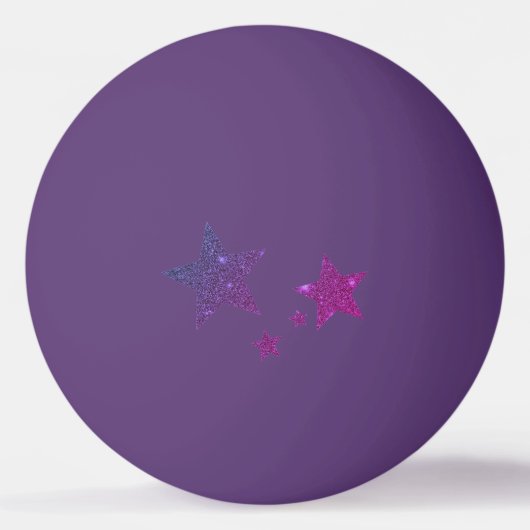 Paarse sparkle Glitter Effect Custom Ping Pong Pingpongballen (Achterkant)