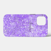 Paarse Sparkle Glitter Elegant Persoonlijk Case-Mate iPhone Case (Achterkant (horizontaal))