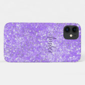 Paarse Sparkle Glitter Elegant Persoonlijk Case-Mate iPhone Case (Achterkant (horizontaal))