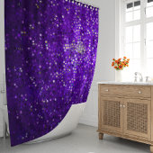 Paarse Sparkle Glitter Glam Douchegordijn