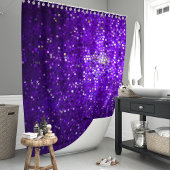 Paarse Sparkle Glitter Glam Douchegordijn