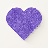 Paarse Sparkle Glitter Notitieboek (Achterkant)