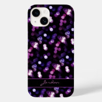 Paarse Sparkle Lights met naam