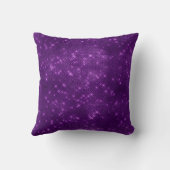Paarse Sparkle Shimmer Monogram Naam en Initiaal Kussen (Achterkant)