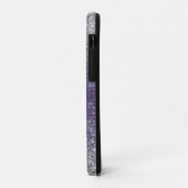 Paarse Sparkle Silver Glitter Case-Mate iPhone Case (Achterkant/links)