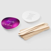 Paarse Sparkle Silver String Lights Wedding Handwaaier (Niet-gemonteerd)