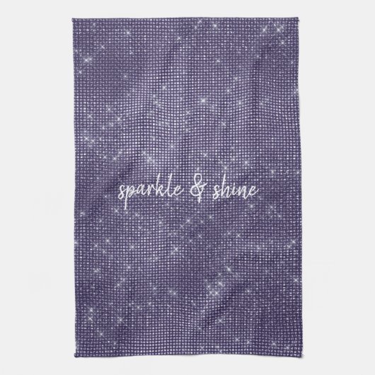 Paarse Sparkle Theedoek (Verticaal)