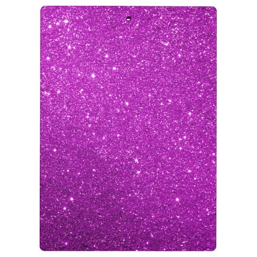 Paarse Sparkly Glitter Klembord (Achterkant)