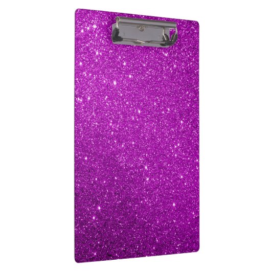 Paarse Sparkly Glitter Klembord (Rechts)