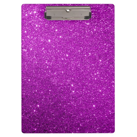 Paarse Sparkly Glitter Klembord (Voorkant)