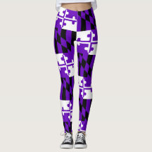 Paarse Speldag Maryland Vlag Leggings