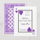 Paarse spelen Kaart King / Queen tafel plaats kaar (Voorkant / Achterkant)