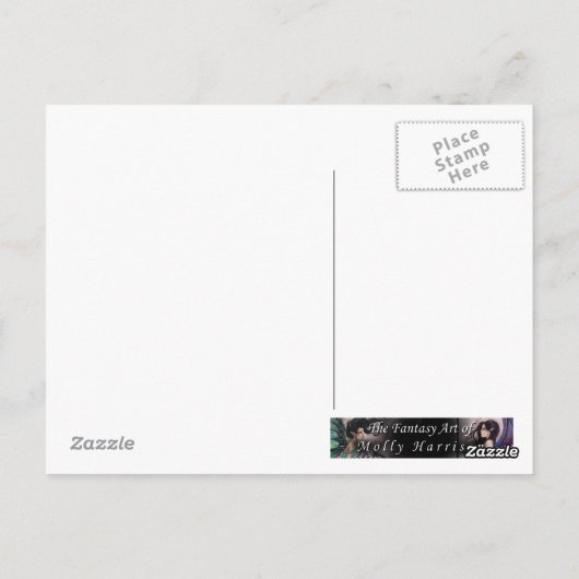 Paarse Sphere Fairy Briefkaart (Achterkant)