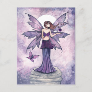 Paarse Sphere Fairy Briefkaart