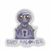 Paarse Spider Tombstone Sticker (Voorkant)