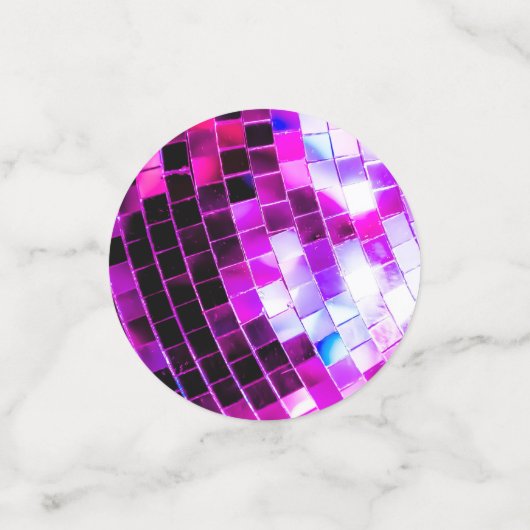 Paarse Spiegel Disco Ball Confetti (Kleine voorkant)