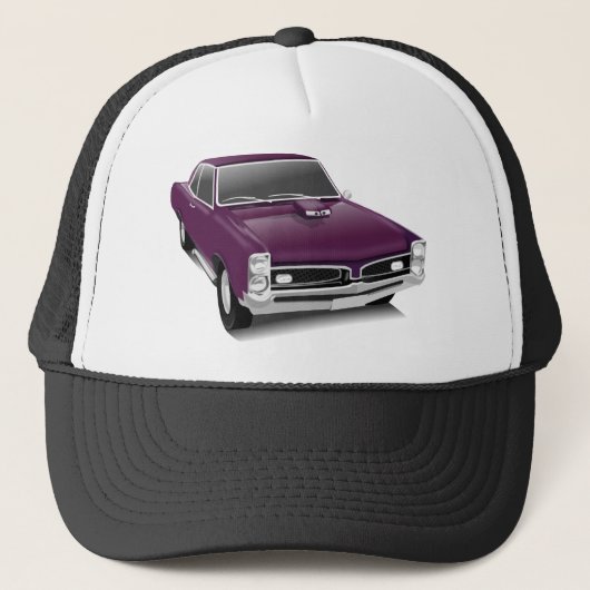 Paarse spierwagen trucker pet (Voorkant)