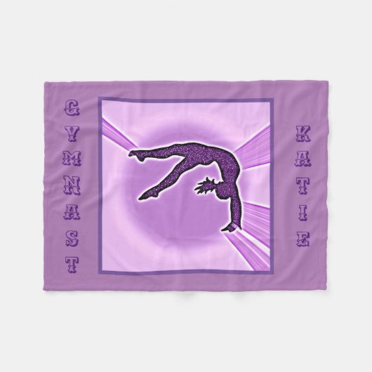 Paarse spinkelspier fleece deken (Voorkant (Horizontaal))