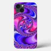 Paarse spiraal Case-Mate iPhone case (Achterkant)