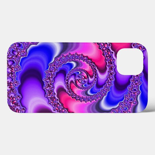 Paarse spiraal Case-Mate iPhone case (Achterkant (horizontaal))