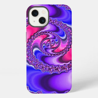 Paarse spiraal iPhone 13 hoesje