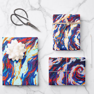 Paarse spiraalmelkweg inpakpapier vel