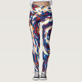 Paarse spiraalmelkweg leggings (Voorkant)