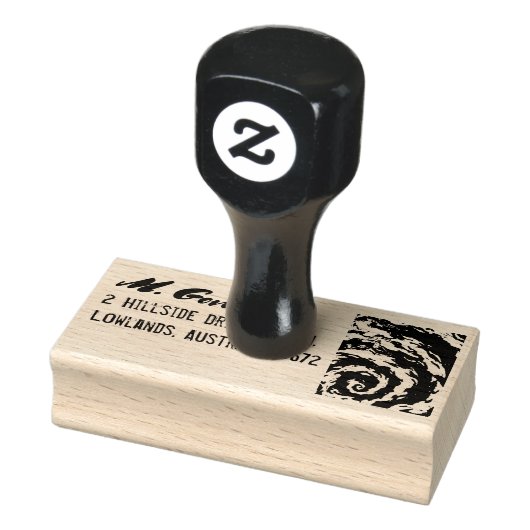 Paarse spiraalmelkweg 	rubberstempel (Stempel)