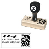 Paarse spiraalmelkweg 	rubberstempel (Gestempeld)