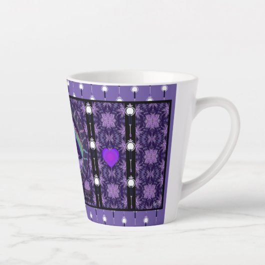 Paarse spoedbeurs latte mok (Rechts)