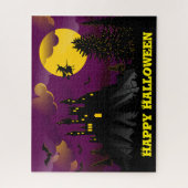 Paarse Spooky Halloween Legpuzzel (Verticaal)