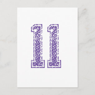 Paarse sportJerzee-nummer 11.png Briefkaart