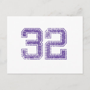 Paarse sportJerzee-nummer 32.png Briefkaart