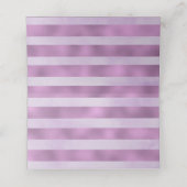 Paarse Spring Floral Wedding Place Card (Binnenkant ongevouwen)