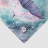 Paarse Spring Umbrella April Douches Decoupage Tissuepapier (Detail)