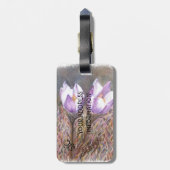 PAARSE SPRINGCROCUSSEN GEPERSONALISEERD BAGAGELABE BAGAGELABEL (Achterkant verticaal)