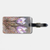 PAARSE SPRINGCROCUSSEN GEPERSONALISEERD BAGAGELABE BAGAGELABEL (Achterkant horizontaal)