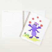Paarse sprinkhaan jonglerend leuk schepsel planner (Display)