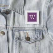 Paarse Square Monogram Button (In situ)