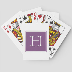 Paarse Square Monogram speelkaarten