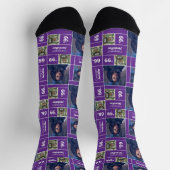 Paarse Square Photo Afstuderen, Socks, jaar Sokken (Top)