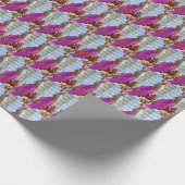 Paarse staart  mermaïdkraakbeen cadeaupapier (Hoek)